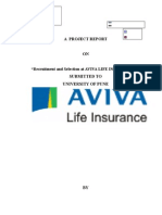 Study of Recruitment & Selection Process in Aviva Life 