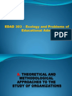 EDAD 303 - Ecology and Problems of Educational Administration