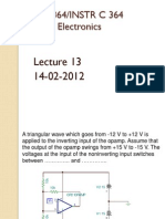 EEE C364/INSTR C 364 Analog Electronics