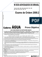 Exame OAB 2008-2 Prova Objetiva - Caderno Água