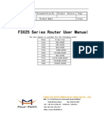 f3x25 Series Router User Manual