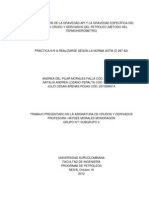 Determinación de La Gravedad API y La Gravedad Específica Del Petróleo Crudo y Derivados Del Petróleo