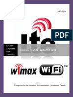 Comparacion LTE Wimax WIFI