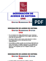 Designacion UNS para Aceros