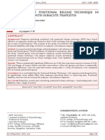 Effect of Positional Release Technique in Subjects With Subacute Trapezitis