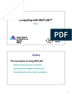 Computing With MATLAB™: Outline