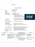 Daily Lesson Plan: Thinking Skills