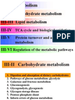 Carbohydrate Metabolism Lipid Metabolism Iii-Iv