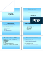 Linear Control Systems Systems: Class Webpage