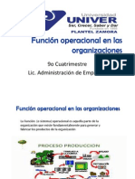 Función Operacional en Las Organizaciones