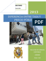 Diferencia Entre Tasa y Precio Público