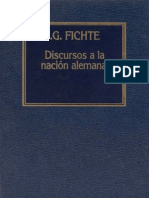 Fichte - Discursos A La Nación Alemana - 1984