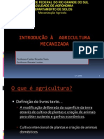 MECANIZAÇÃO AGRÍCOLA - Introdução À Agricultura Mecanizada