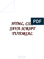 HTML Css Java Tutorial