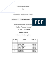 Volatality in Stock Market