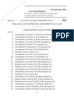 Uganda Local Governments (Amendments) Act, 2010