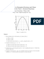 Introduction To Dynamical Systems and Chaos Homework For Unit 1: Iterated Functions