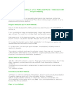 Method of Plant Breeding in Cross Pollinated Plants