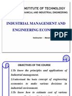 Industrial Management and Engineering Economics: Bahirdar Institute of Technology