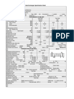 Heat Exchanger Specification Sheet: in FT FT Performance of One Unit