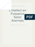 L'intellect en Puissance Selon Averroes PDF