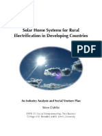 Solar Home Systems For Rural Electrification in Developing Countries