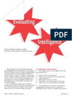 Evaluating Intelligence: by Kristan Wheaton, Mercyhurst College and Diane Chido, Mcmanis & Monsalve Associates