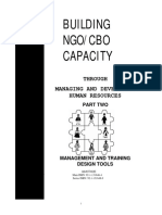 Building NGO/CBO Capacity Through Managing and Developing Human Resources - Part 2 Concepts and Strategies