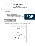 Matemática - Aula 08 - Inequações de 1° e 2° Graus