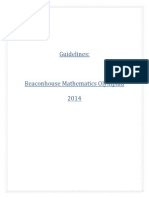 Beaconhouse Math Olympiad Guidelines