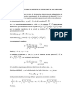 Intervalos de Confianza para La Diferencia de Proporciones de Dos Poblaciones Independientes