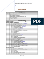 Master CIP Technical Specification Check List