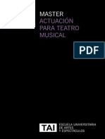 Máster en Actuación para Teatro Musical, Escuela TAI