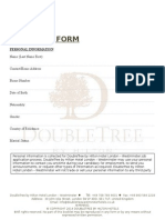 Doubletree by Hilton Hotel Interview Form