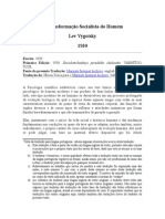 Vygotsky - A Transformação Socialista Do Homem