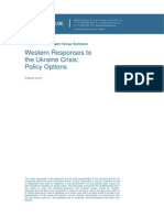 Western Responses To The Ukraine Crisis: Policy Options: Chatham House Expert Group Summary