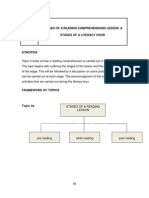 Topic 4 Stages of A Reading Comprehensions Lesson & Stages of A Literacy Hour