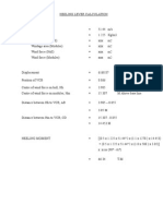 Heeling Lever Calculation