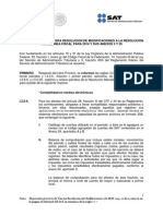 Tercera Resolución de Modificaciones A La Resolución Miscelánea Fiscal para 2014 y Sus Anexos 3 y 25.