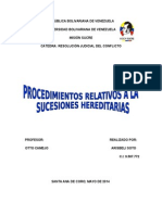 Los Procedimientos en Las Sucesiones Hereditarias