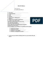 PROFORMA