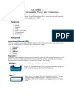 Network Components, Cables and Connectors: Lab Handout 1