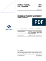 NTC 2031 Instrumentos de Pesaje de Funcionamiento No Automático - Requisitos Metrológicos y Técnicos - Ensayos - 20021030