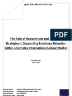 The Role of Recruitment and Selection Strategies in Supporting Employee Retention Within A Complex International Labour Market