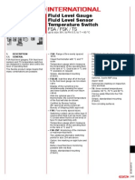 Fluid Level Gauge Fluid Level Sensor Temperature Switch Fsa / FSK / Ts