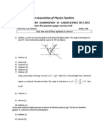 NSEJS 2013 Paper Solutions