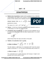 CBSE Class 11 Physics Questions For Chapter Gravitation