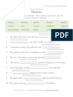 Adverb Worksheet