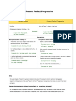 Simple Present Present Perfect Progressive