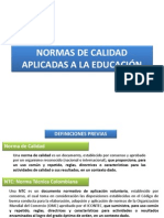 Normas de Calidad en La Educacion